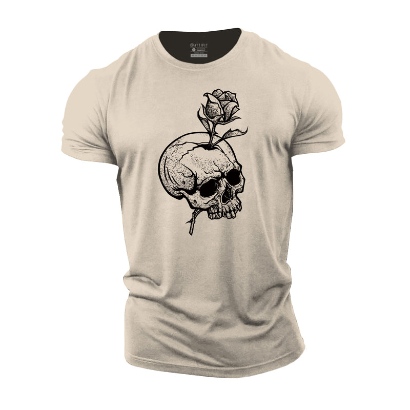 Skull Rose Cotton T-Shirt