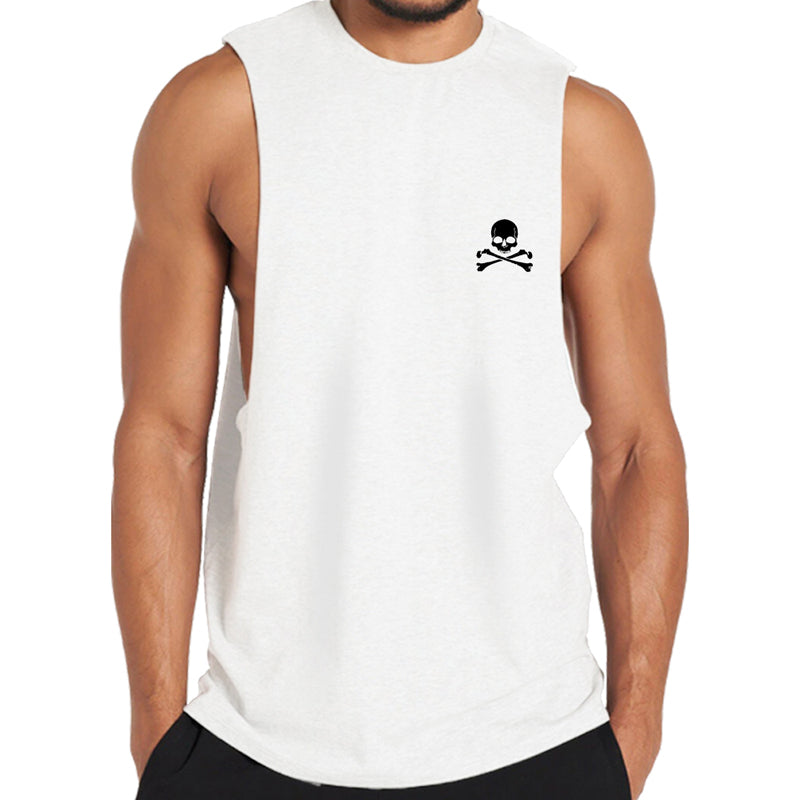 Cotton Skull Crossbones Workout Tank Top