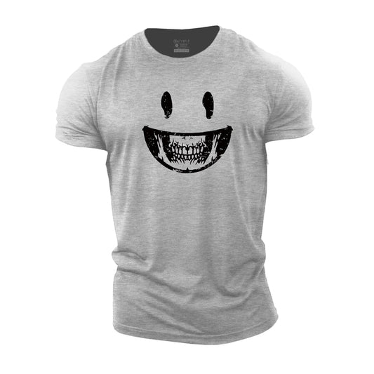 Smiley Skull Cotton T-Shirt