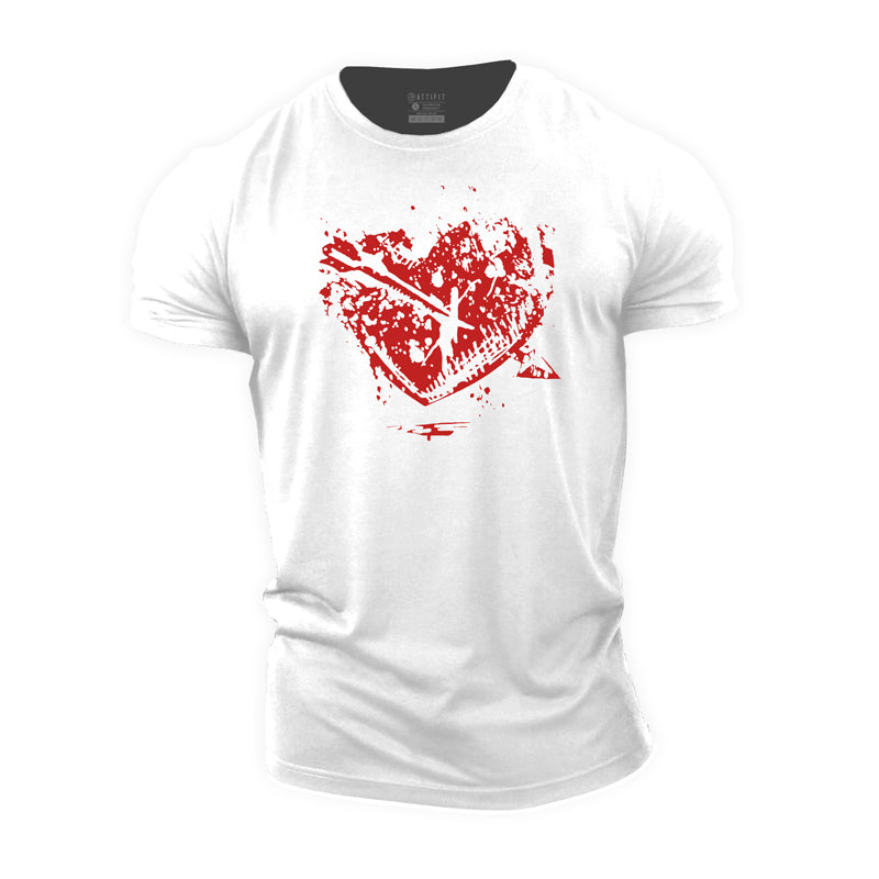 Cotton Heart Graphic Men's T-shirts