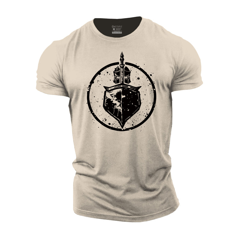 Cotton Guardian Shield Graphic Men's T-shirts