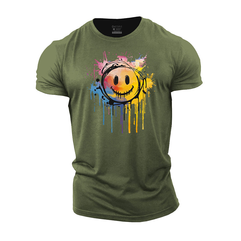 Gleeful Expression Cotton T-Shirt