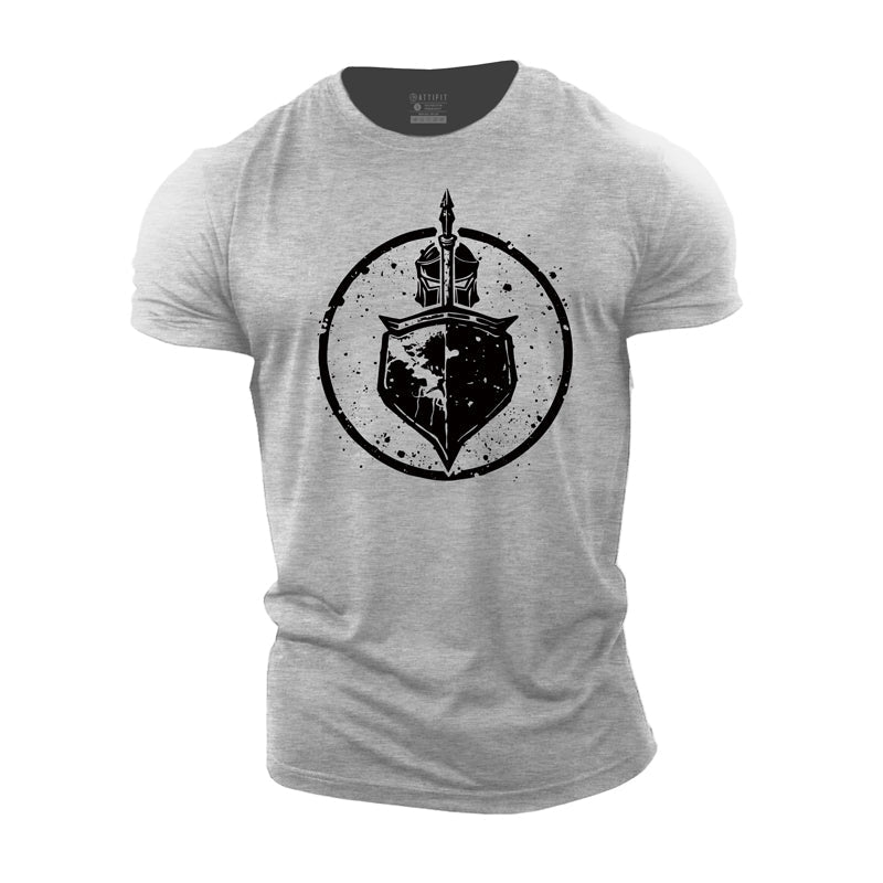 Cotton Guardian Shield Graphic Men's T-shirts