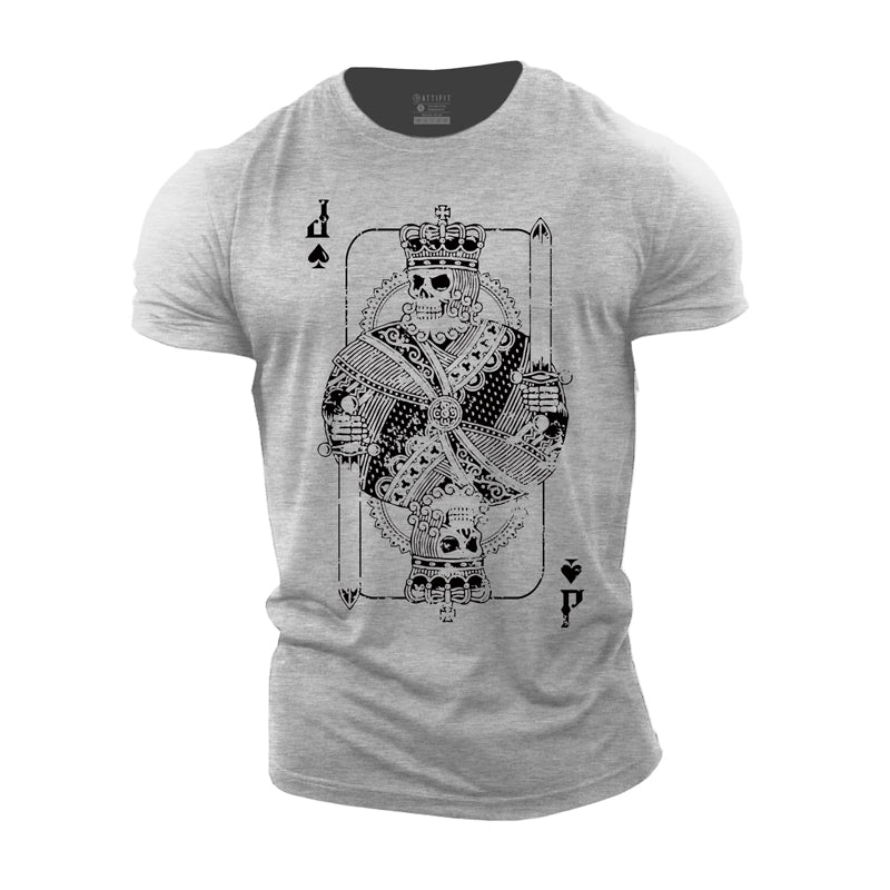 Cotton Jack of Spades Graphic Men's T-shirts