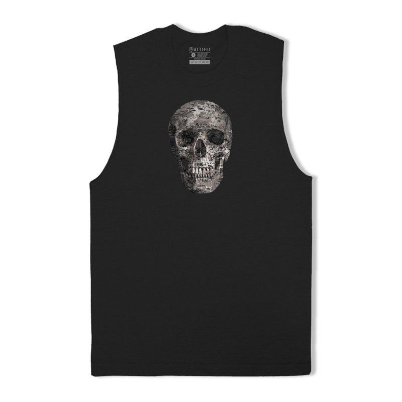 Cotton Skull Graphic Men's Tank Top