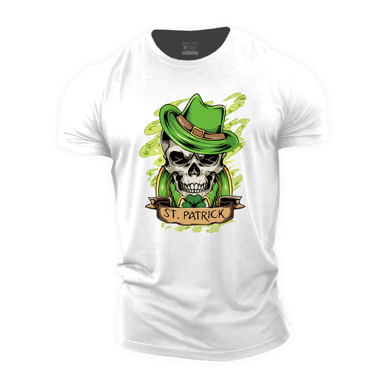 St. Patrick Skull Cotton T-Shirt