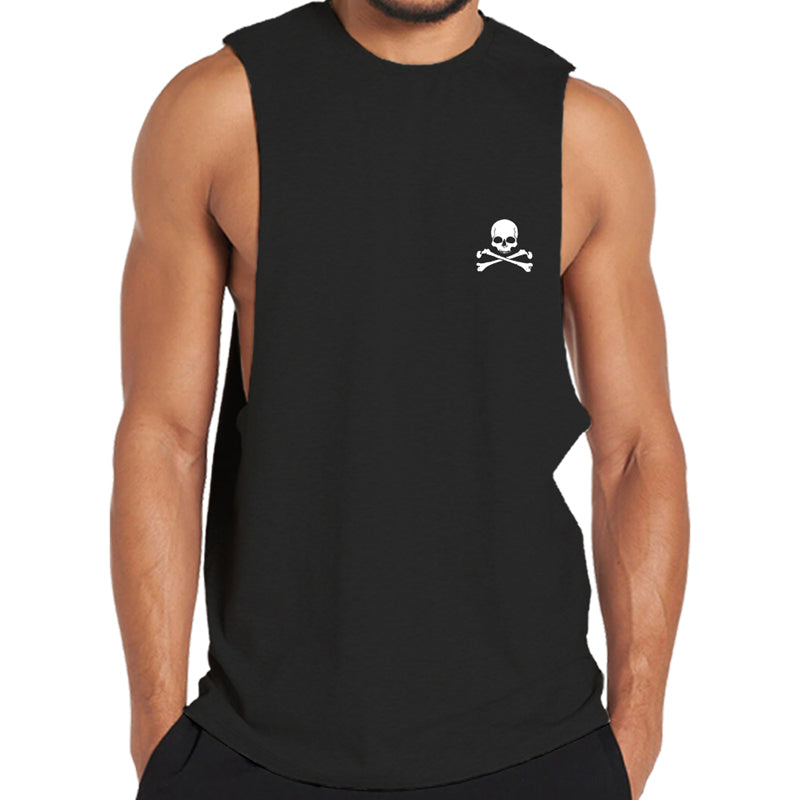 Cotton Skull Crossbones Workout Tank Top