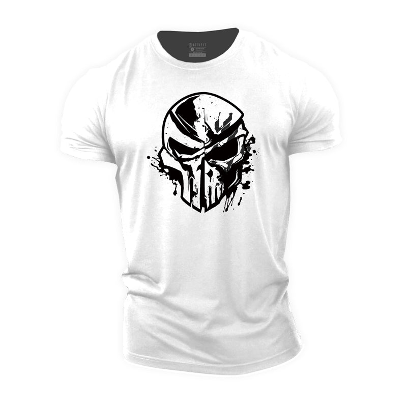 Cotton Skull Graphic Men's Fitness T-shirts