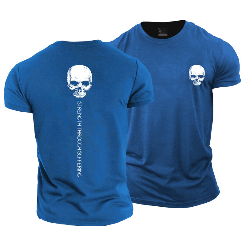 Strength Skull Cotton T-Shirt