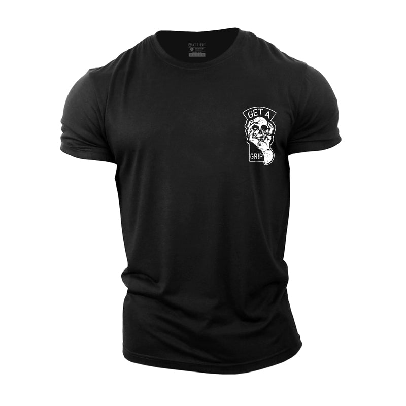 Cotton Get A Grip Graphic Men's T-shirts