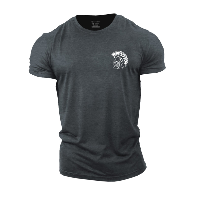 Cotton Spartan Warrior Graphic Fitness T-shirts