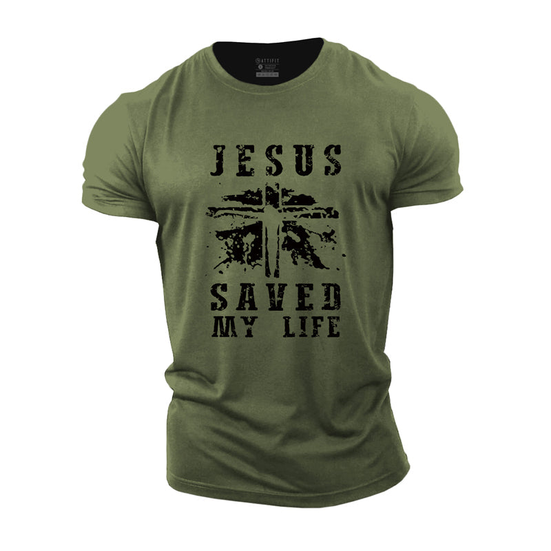 Jesus Saved My Life Cotton T-Shirt