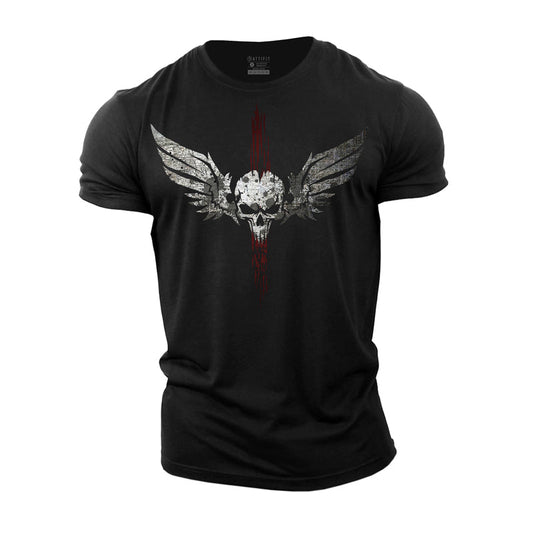 Skeleton Wings Cotton T-Shirt