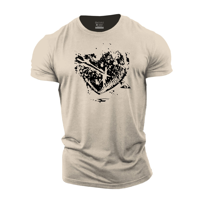 Cotton Heart Graphic Men's T-shirts