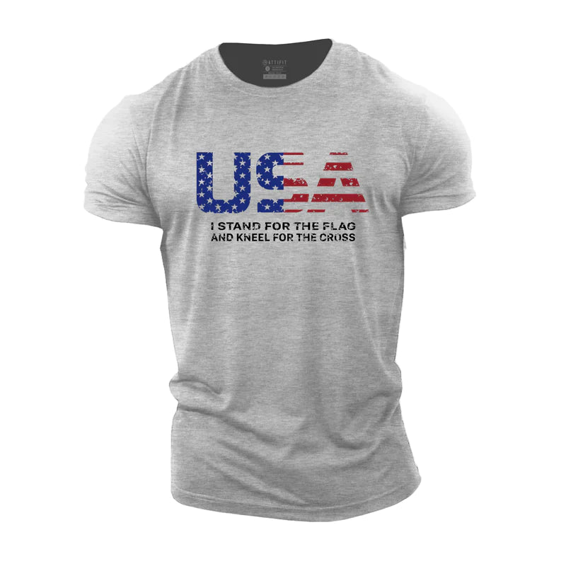 Cotton USA Independence Day Pattern T-shirts