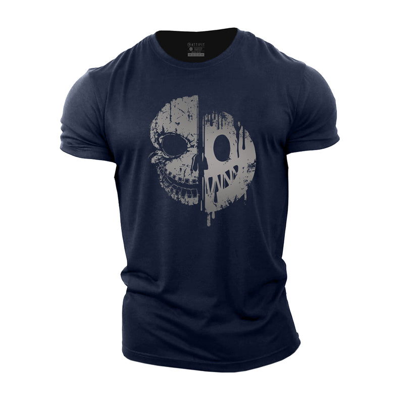 Smiley Skull Cotton T-Shirt