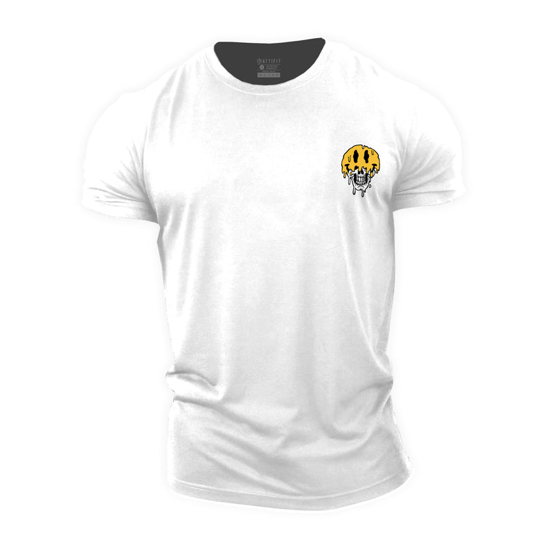 Skull Smiling Face Cotton T-Shirt