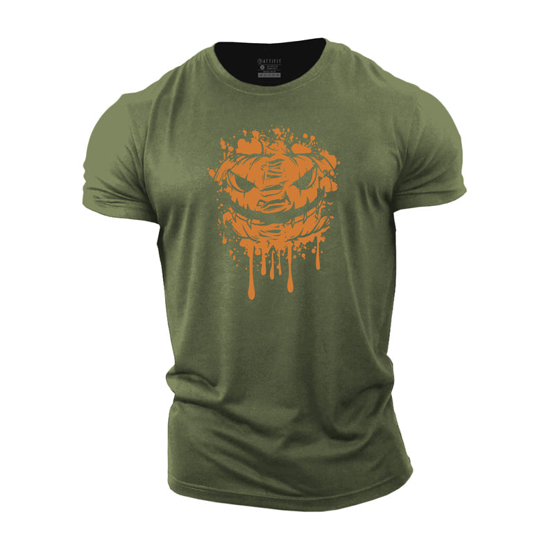 Cotton Halloween Pumpkin Gym T-shirts