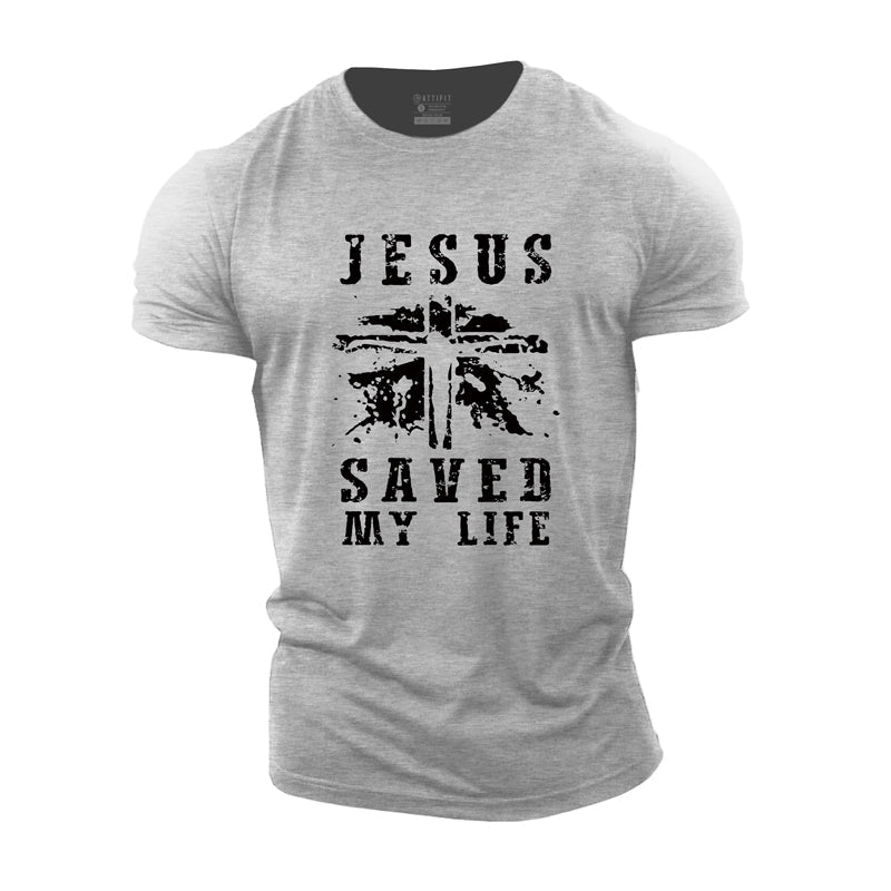 Jesus Saved My Life Cotton T-Shirt