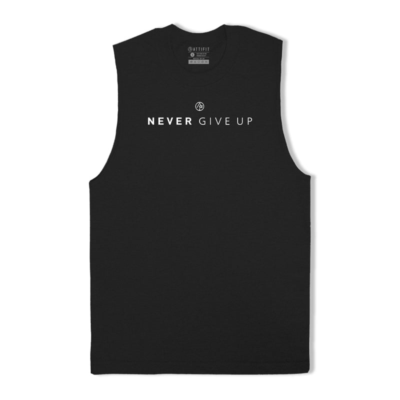 Cotton Never Give Up Men's Tank Top