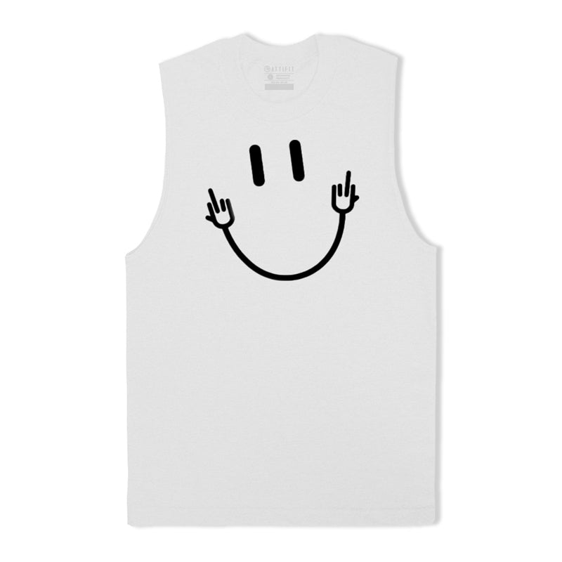 Cotton Smile Graphic Workout Tank Top