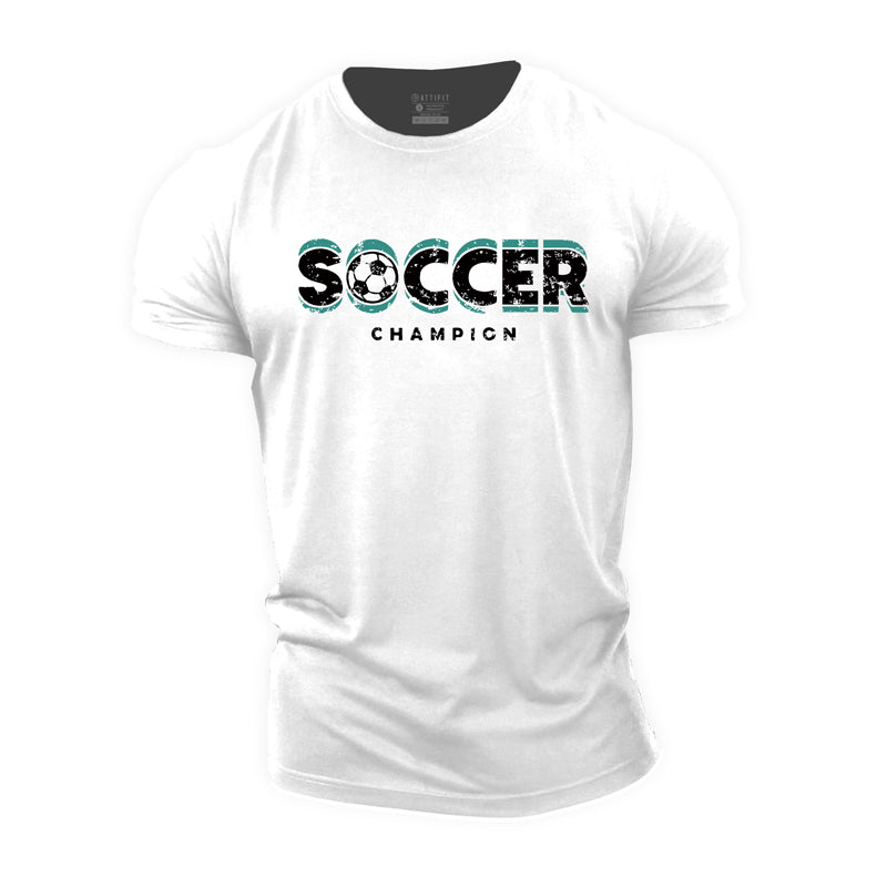 Cotton Soccer Graphic Men's T-shirts