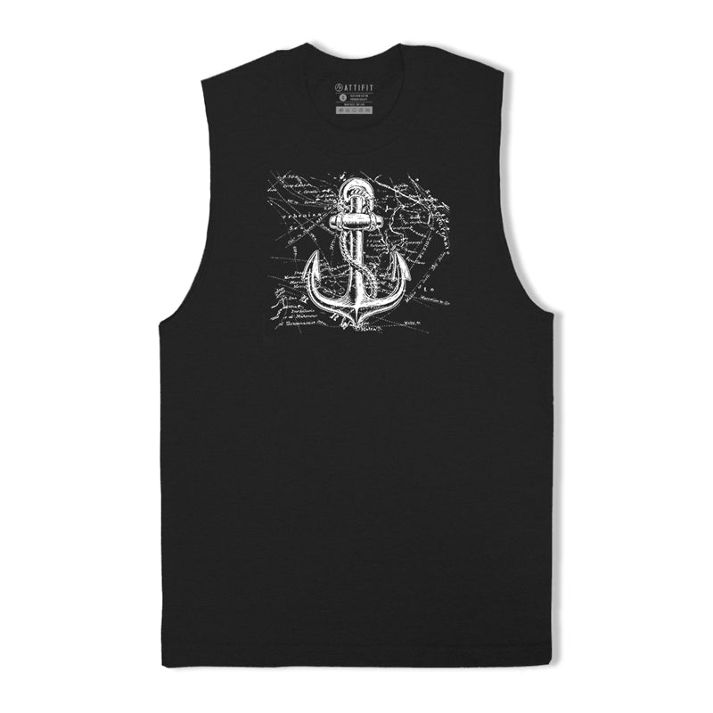 Cotton Anchor Graphic Men's Tank Top