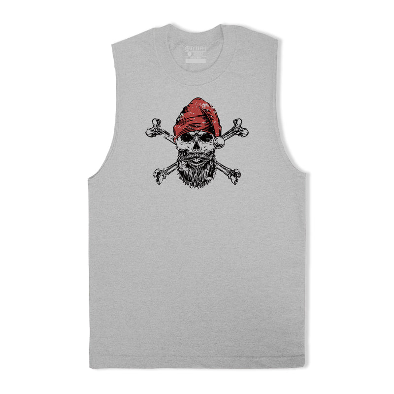 Cotton Christmas Skull Men's Tank Top