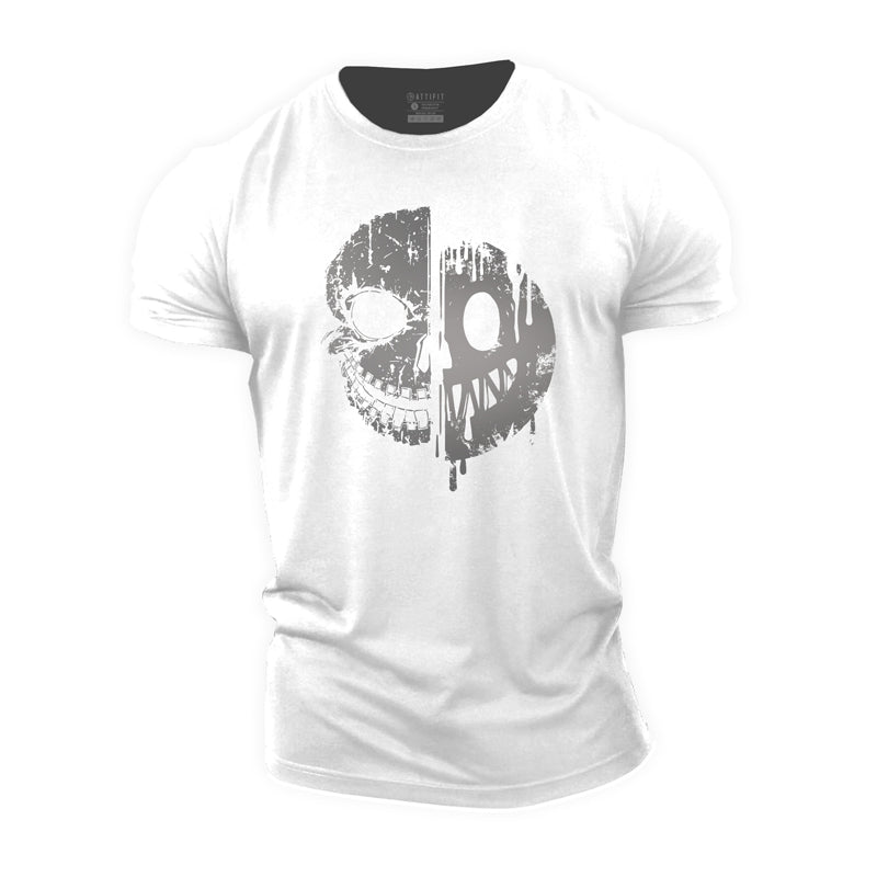 Smiley Skull Cotton T-Shirt