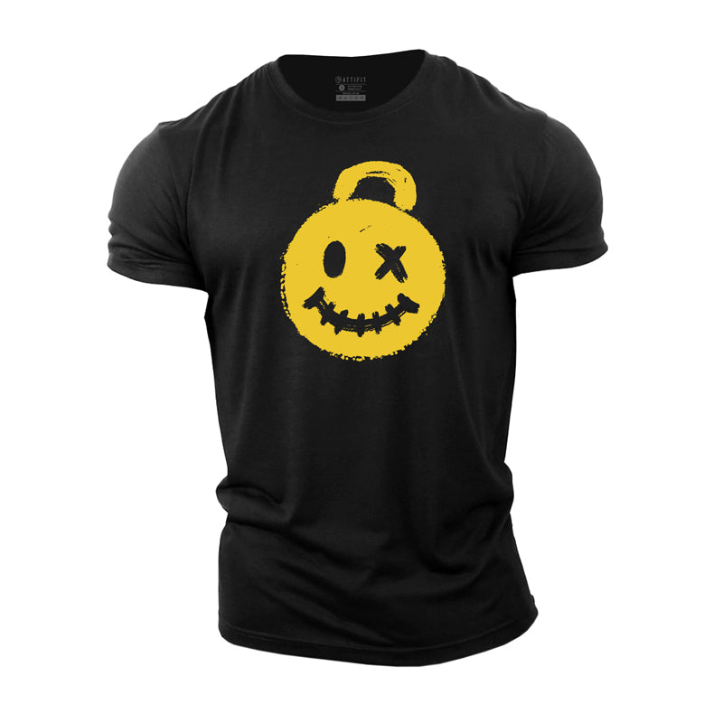 Kettlebell Smiley Cotton T-Shirt