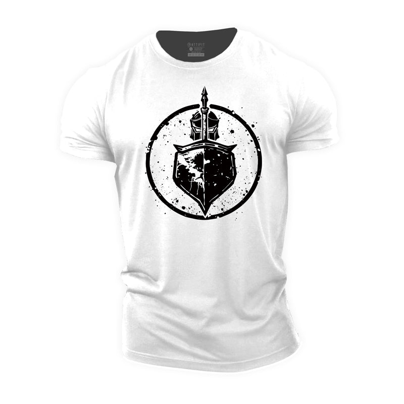 Cotton Guardian Shield Graphic Men's T-shirts