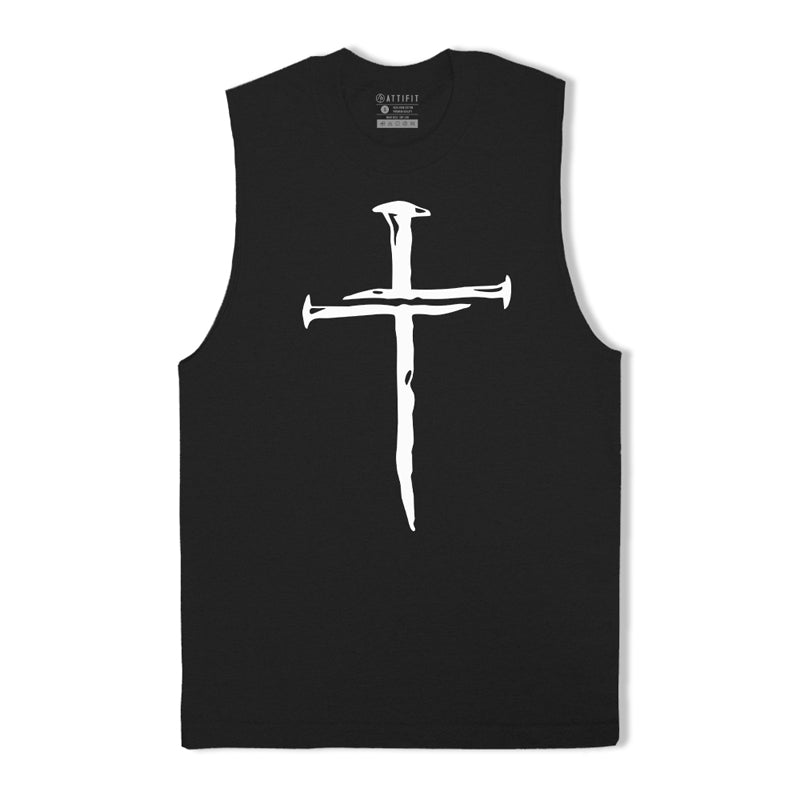 Cotton Cross Graphic Workout Tank Top