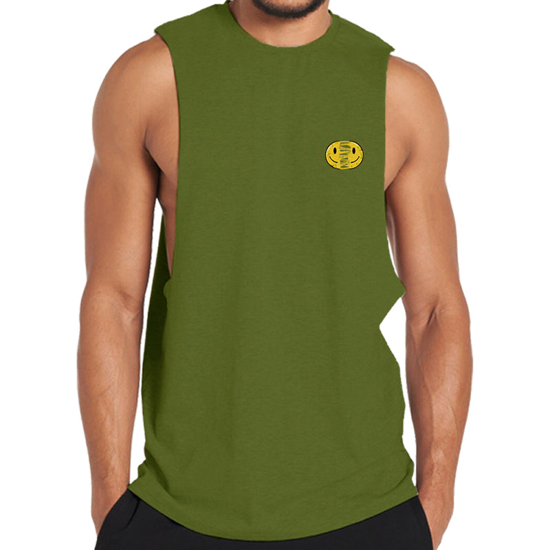 Cotton Smiley Face Men's Tank Top