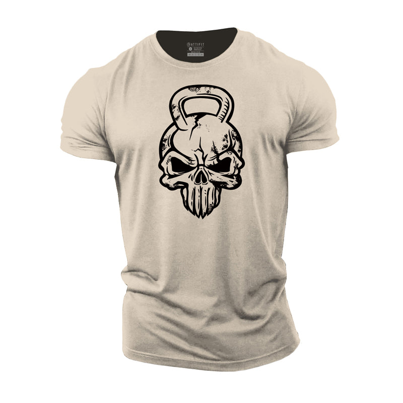 Kettlebell Skull Cotton T-Shirt