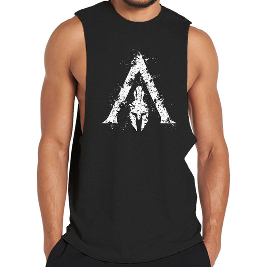 Cotton Spartan Graphic Tank Top