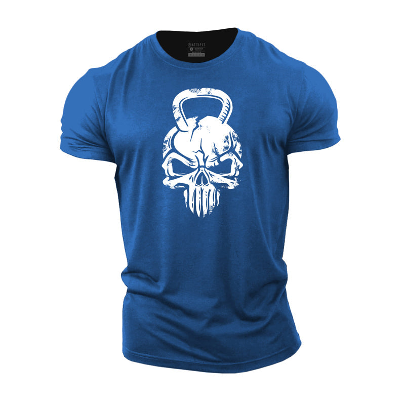 Kettlebell Skull Cotton T-Shirt