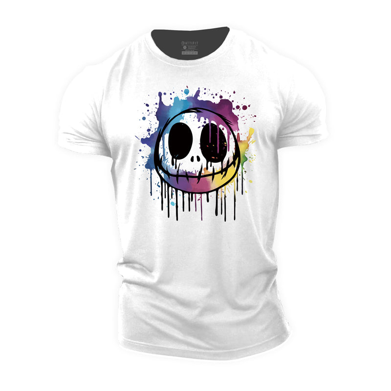 Cotton Evil Smiley Graphic Men's T-shirts