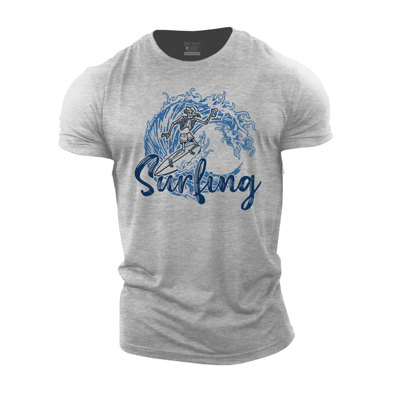 Cotton Surfing Graphic Men's T-shirts