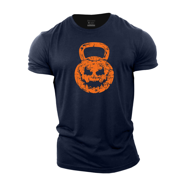 Cotton Halloween Pumpkin Graphic T-shirts