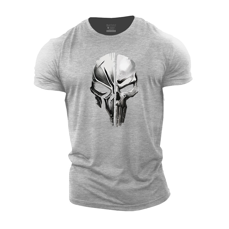 Skull Helmet Cotton T-Shirt