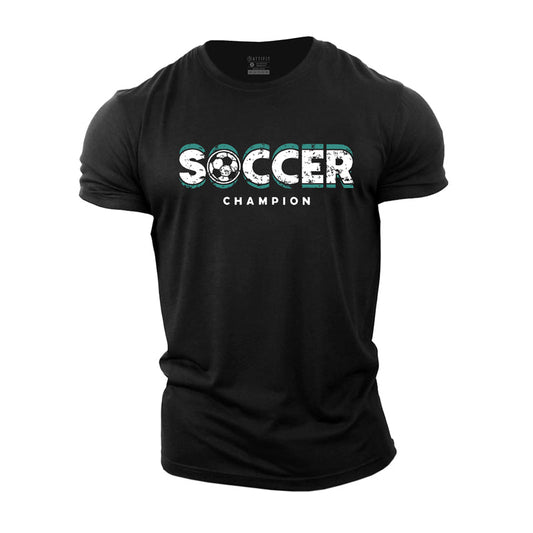 Cotton Soccer Graphic Men's T-shirts