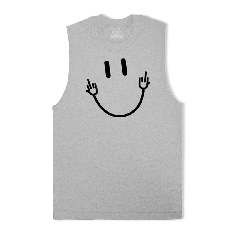 Cotton Smile Graphic Workout Tank Top