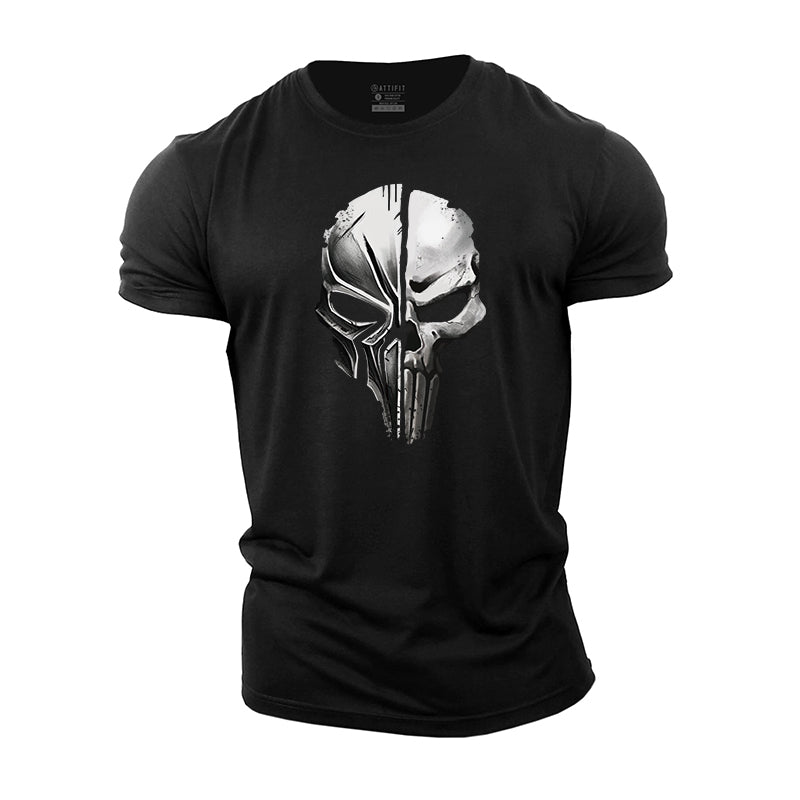 Skull Helmet Cotton T-Shirt