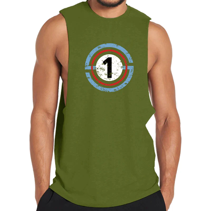 Cotton Number One Graphic Men's Tank Top