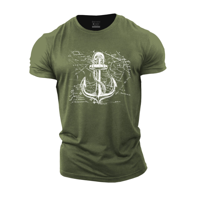 Cotton Anchor Graphic Men's T-shirts