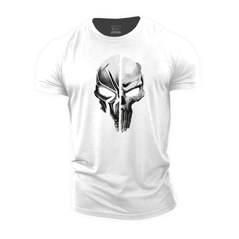 Skull Helmet Cotton T-Shirt