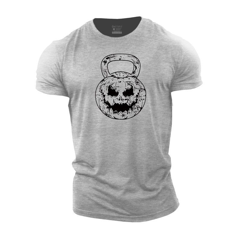 Cotton Halloween Pumpkin Graphic T-shirts