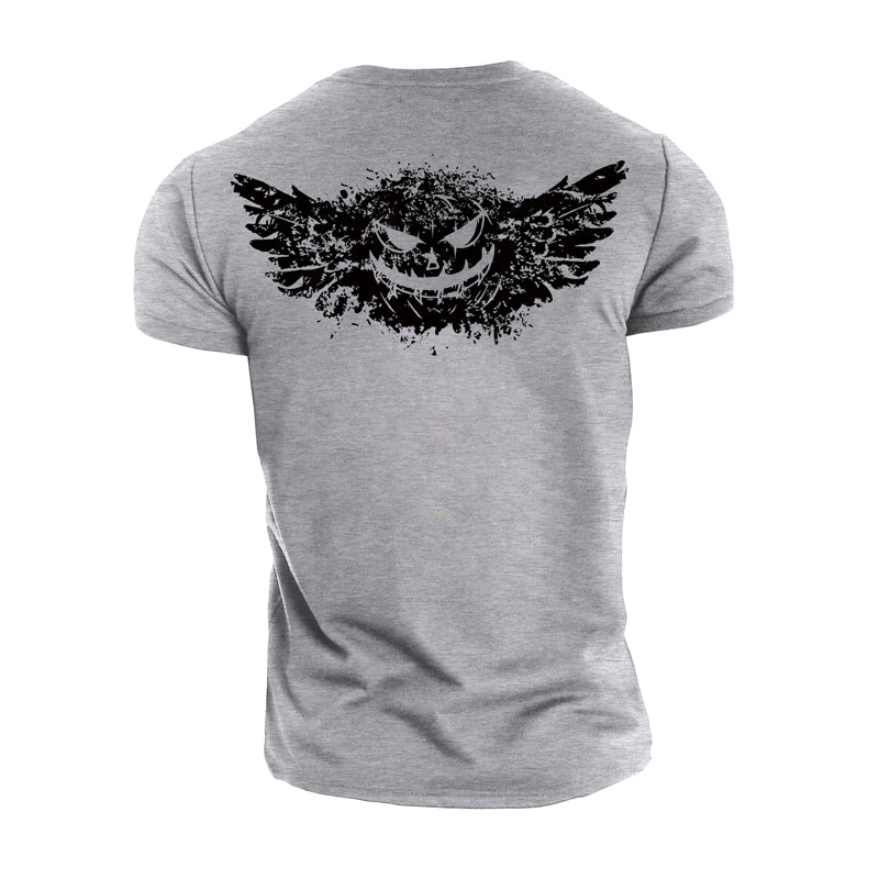 Cotton Halloween Pumpkin Wings T-shirts