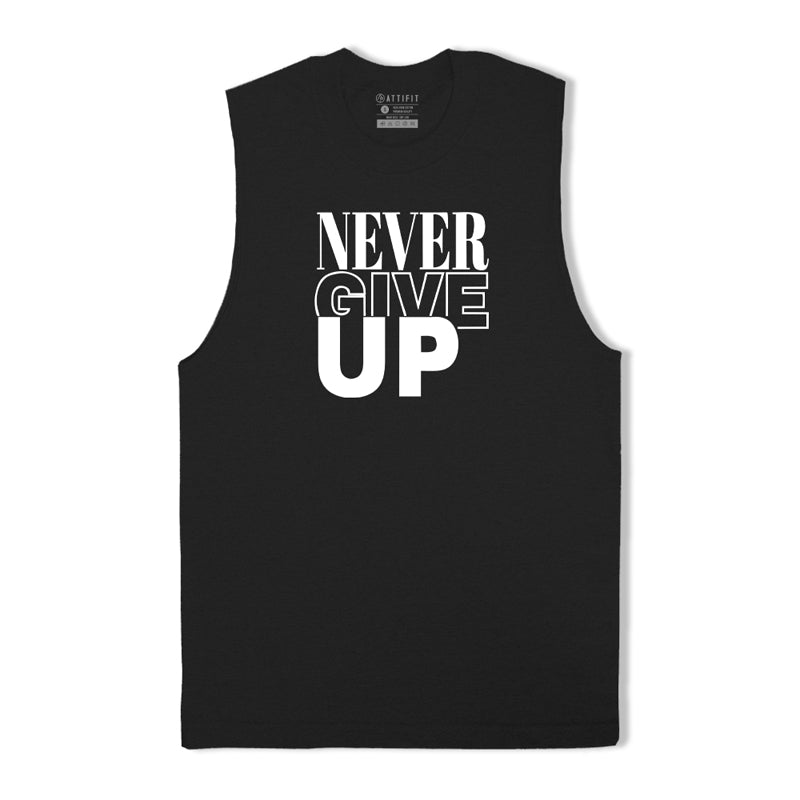 Cotton Never Give Up Men's Tank Top