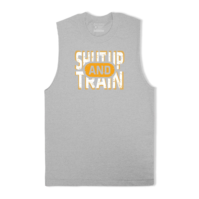 Cotton Shut Up And Train Graphic Tank Top